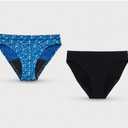 Thinx Teens Period Underwear, Brief-Style Period Panties for Teens, Holds Up to Regular 12 Tampons, Period Panties, Reusable, Large 13-14