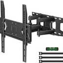 Suptek Full Motion TV Wall Mount for 32-60 Inch TVs, Swivel & Tilt Adjustable Bracket, Dual Articulating Arms, Fits 16" Studs, Max VESA 400x400mm, Supports Up to 99lbs, MA001