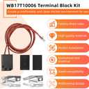 Black Burner Drip Pans WB31M19(8) WB31M20(6) Electric Stove Burner Replacement WB30M1(6") WB30M2(8")&WB17T10006 Terminal Block Compatible for G-E Hot-point Ken-more by MIFLUS