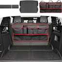 HUYINPJ Cargo Mat Trunk Organizer Compatible with Ford Bronco Back Seat Cover Protector Split Seat Cargo Liner for Ford Bronco 2021 2022 2023 2024 2025 Accessories 4 Door(Cargo mat+Trunk Organizer)