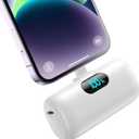 Small Portable Charger for iPhone,Upgraded 5000mAh PD Fast Charging Power Bank,Mini Plug-in Battery Pack Backup Charger Compatible with iPhone 14/14 Pro Max/13/13 Pro/12 Pro/11/XS/XR/X/8/7/6 etc-White