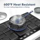 5 Pieces Silicone Spatula Set, Food Grade Rubber Spatula, Upgrade Strong Handle with Ergonomic Grip, Heat Resistant Up to 600F for Nonstick Cookware, Cooking (Neutral)