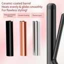 SAOSA 1.25 Inch Curling Iron for Medium-Long Hair, 7.3" Tourmaline Ceramic Barrel with Clamp, 5 Temp Settings & Auto Shut-Off, Dual Voltage 110-240V Travel Hair Curler - Black