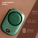 AOCOOLFAN Portable Neck Fan, Mini Small Personal Handheld Fan USB Rechargeable 3 Speed for Girls Boys Woman Eyelash Travel Home Office Outdoor (Green)