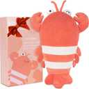 Heating Pads for Cramps, 15" Weighted Stuffed Animals Lobster Plush, Menstruation Microwavable Heating Pads with Lavender Scented Red