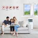 Portable Air Conditioner Universal Window Seal Kit with Adjustable Connector,Tumble Dryer,3m(118),4m(158),5m(197) Available,Air Exchange Guards with Zip and Adhesive Fastener (400cm(158))