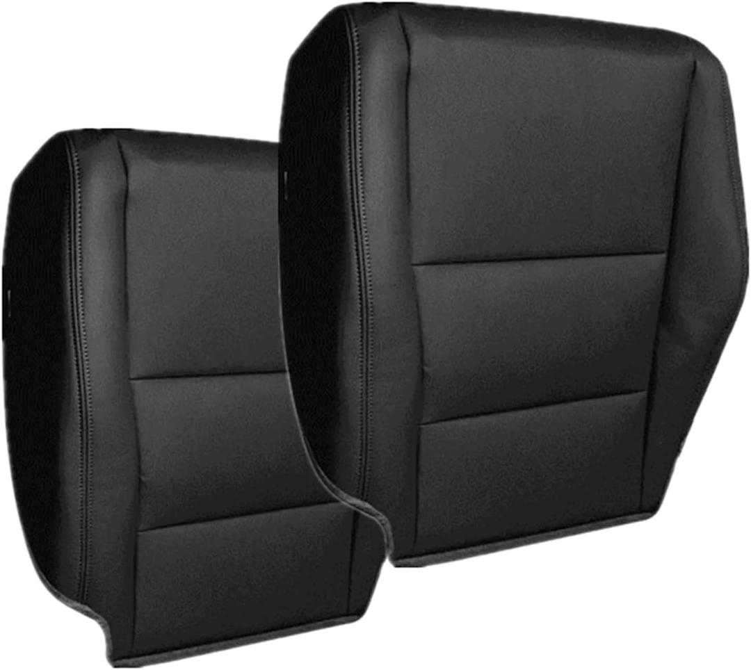 NLQR Front Driver & Passenger Side Bottom Replacement Seat Covers Microfiber Leather Black Compatible with Honda Accord 2008 2009 2010 2011 2012
