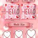 Valentines Day Pillow Covers 18x18 Set of 4 Romantic Throw Pillow Covers Cushion Covers for Sofa Bed Couch Anniversary Wedding Home Decor for Living Room Pink Plaid Love