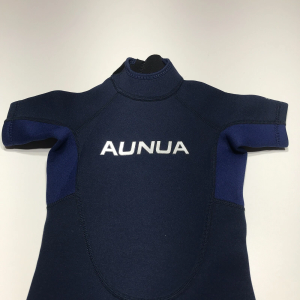 Aunua Wetsuit Girls and Boys Youth Size Navy Blue Neoprene Scuba Diving Swimming, Size 14US