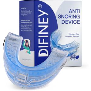 Anti Snoring Device: FDA-Cleared Snoring Solution  Adjustable Snore Stopper Mouth Guard for Men & Women  Anti Snoring Mouthpiece to Improve Sleep  Reusable Night Use (Blue)
