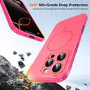TAURI for iPhone 16 Pro Case, Upgrade Full Camera Protection, Camera Control, Compatible with Magsafe, Minimalist Slimmer Magnetic Phone Case for iPhone 16 Pro, Hot Pink