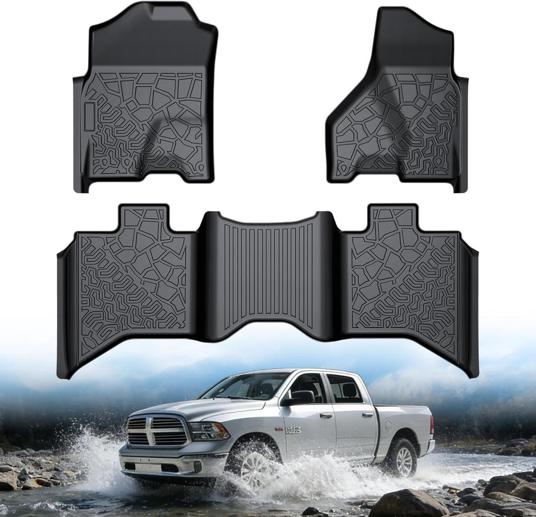 Car Floor Mats for Dodge Ram 1500 Crew Cab 2009-2018 Pickup Truck Accessory
