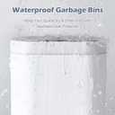 ELPHECO 2 Pack Bathroom Motion Sensor Trash can 2.5 Gallon + 2 Gallon Automatic Garbage Can Bathroom Decor, Slim Plastic Smart Trash Bin with Lid, Garbage can for Kitchen, Office, White, 2 Pack