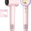 Coolpub High Speed Hair Dryer,150000 RPM Brushless Motor Professional Blow Dryer for Fast Drying,500M Negative Ions Ionic with Magnetic Blow Air Nozzle,Control Quiet Noise, Lightweight for Travel (Pink)