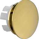 Orhemus Solid Brass Sink Overflow Cap Round Hole Cover for Bathroom Basin, Brushed Brass Gold Finished