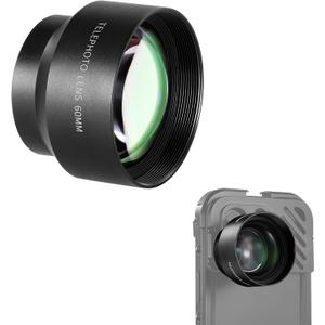 NEEWER HD 60mm Telephoto Lens Only for 17mm Thread Backplate, 2X Magnification Compatible with SmallRig NEEWER iPhone Samsung Phone Cage Case with 17mm Lens Adapter, LS-41