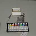 Mini Watercolor Paint Set, 12 Colors Portable Pocket Watercolour Travel Kit with 8 Grid Wood Paint Palette, Sketchbook, Metal Clip, Water Brush for Painters Artists Students