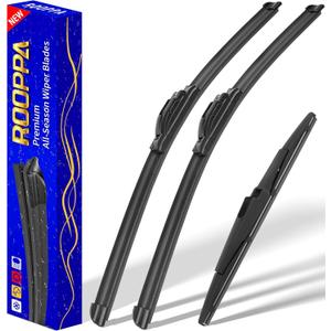 3 wipers Replacement for 2013-2018 Hyundai Santa Fe/2013-2019 Hyundai Santa Fe XL, Windshield Wiper Blades Original Equipment Replacement - 26"/14"/13" (Set of 3) U/J HOOK
