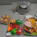 Kids Pretend Play Kitchen Accessories Set, 38Pcs Stainless Steel Play Pots Pans Sets for Kids, Toy Cookware Cooking Utensils Play Food Dish Toddler Kitchen Playset Gifts for Boys Girls