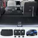 Cargo Liners & 3rd Row Backrest Mat for 2024 2025 2026 Gmc Acadia 7 Seats, All Weather TPE Protector Accessories, Trunk Mats and 3rd Row Seat Back Covers