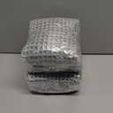 2 x Boho Bath Mat, Super Absorbent Non Slip Waffle Bathroom Rug, Washable, Ultra Soft Rubber Backed, 18x30in, Light Grey