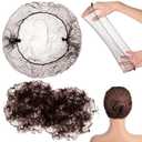 400 Pcs Hair Nets for Women Hair Nets for Food Service Invisible Elastic Edge Mesh 20 Inches Ballet Dance(Dark Brown)
