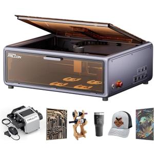 CREALITY FALCON A1 10W Laser Engraver, 80W Enclosed Laser Cutter and Engraver Machine with Air Assist, Smart Camera Positioning, 600mm/s Speed, Smart Material Recognition, Ideal for Wood & Metal