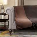 MBJERRY Waterproof Dog Cat Blanket Cover - Reversible Pet Blankets Washable Puppy Pee Blanket Throw(Chocolate Brown/Brown,60 x 80 Inches)