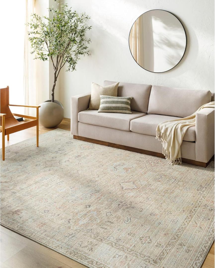 Livabliss x Becki Owens Marlene Vintage Medallion Area Rug, 3'11" x 5'7", Cream