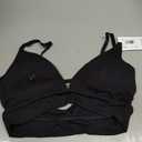 Hanes Women's Originals Supersoft Triangle Bralette, Viscose from Bamboo Longline Bralette (Black, L)