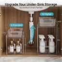 Vtopmart 2 Pack Larger Higher Pull Out Bathroom Under Sink Organizer (M-Higher)