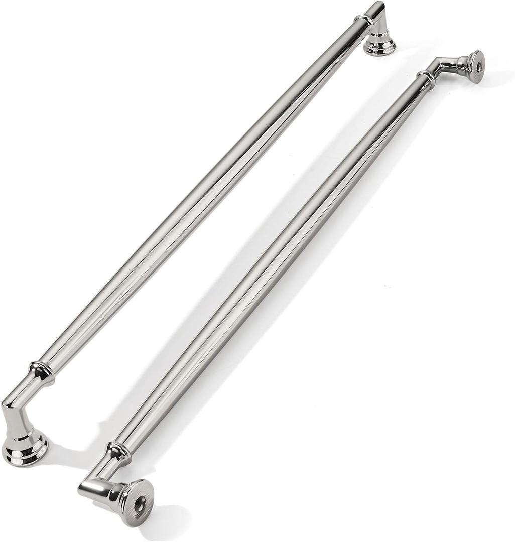 khtumeware 10 Pack 10 Inch(256mm) Polished Nickel Cabinet Pulls Heavy Duty Soild Cabinet Handles Kitchen Cabinet Hardware for Cupboard Drawer Handles