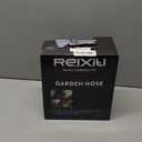 Non-Expandable Garden Hose 50feet, Flexible Water Hose with 10 Function Hose Nozzle, Lightweight, Tangle Free, Rust Proof for Yard (Black)