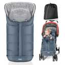 Orzbow Warm Bunting Bag Universal, Stroller Sleeping Bag Cold Weather, Waterproof Toddler Footmuff (Grey, Large)
