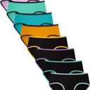 Girls Underwear for Teens Ages 8-16 Cotton Soft Girls Panties Pack of 8 (14-16 Years, 4 Black/4 Bright)