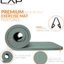 CAP Barbell 1-Inch High Density Exercise Yoga Mat with Strap | Multiple Colors