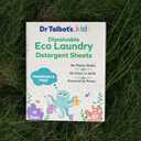Dr. Talbot's Kids Eco Laundry Detergent Sheets Fragrance Free, Gentle on Skin, Plant-Based, Biodegradable, No Harsh Additives, Dissolvable for Standard & HE Machines, 40 Sheets (Up to 80 Loads)