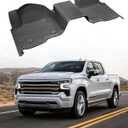 for Chevy Silverado & GMC Sierra 1500/2500HD/3500HD 2019-2025 2026 Crew Cab (with 40-20-40 Bench Seat) Floor Mats Carpet Liner All Weather TPE Mats for Chevrolet Silverado 2020 2021 2022 2023 2024