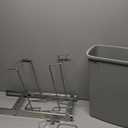 Knape & Vogt RS-PSW9-1-20-P 17 in. H x 8 in. W x D Steel in-Cabinet 20 Qt. Single Platinum Pull Out Trash Can