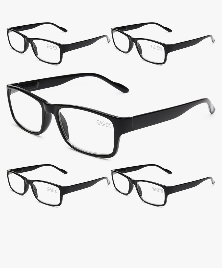 Gaoye Professional Reading Glasses for All Day - Computer Readers with Blue Light Protection - Value Pack +1.0