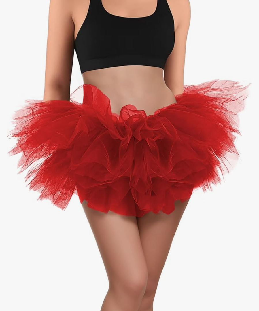 BFONS Tutus for Women Adult 5 Layered Tutu Tulle Skirts Costumes for Womens Tutu Skirts for Girls Teens Halloween Ballet