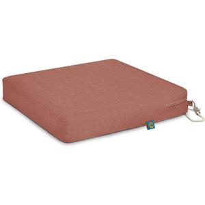 DUCKCOVERS Weekend Water-Resistant Outdoor Dining Seat Cushion, 21 x 21 x 3 Inch, Cedarwood, Dining Chair Cushions