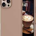 DOMAVER Case for iPhone 16 Pro 6.3'' Case Smooth Liquid Silicone Soft Gel Rubber Microfiber Lining Cushion Cover Shockproof Protective Phone Cases Compatible with iPhone 16 Pro  Brown