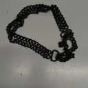 Black Dog Chain Collar Stainless Steel Black Dog Collar Adjustable Walking, Metal Cuban Link Dog Collar Chew Proof Double Row Chain Dog Collar for Large Small Medium Dogs (XL 26" -28")