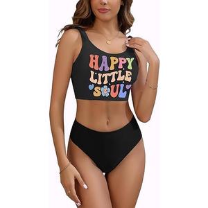Womens Bikini Set Cute Tank Top with Sexy Bottom Swimsuit Two Pieces Summer Beach Bathing Suit ,XL