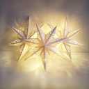 Paper Star Lanterns, Stars Hanging 3Pcs Christmas Paper Lampshade 7 Pointed Star Hanging Decorations for Christmas New Year Wedding Party Birthday decoracin navidea 17.71inch