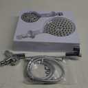 MakeFit Dual Handheld Shower Head Combo, 2-in-1 Rain Shower Heads System 8 Inch Rainfall Shower Head and 10 Modes High Pressure Hand Held Showerhead with Built-in Power Wash (Chrome)