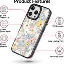 Bouvardia for iPhone 16 Pro Case, Compatible with Magsafe, Cute Design for Women & Girls, Protective & Aesthetic, Floral Theme - Flowers Blossoming (Gray Bumper)