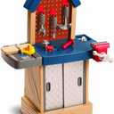 Little Tikes Tough Workshop Beige, 
Includes play hammer, wrench, built-in saw and vice clamp
Hammer and “nails” help develop hand-eye coordination skills