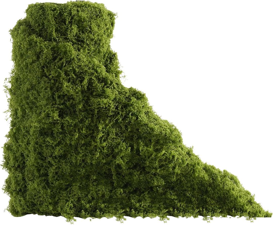 USMOLA Fake Moss Mat, Artificial Moss Table Runner for Wedding Decor Table Centerpieces Fairy Garden Crafts Indoor Green Faux Grass Wall Decor (Green: 12 x 71Inch / 30x180cm)